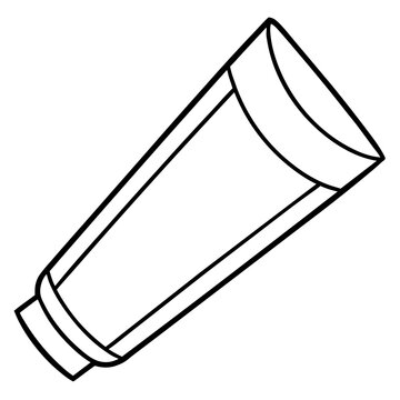recommend clip art: toothpaste outline coloring book page line art illustration digital drawing