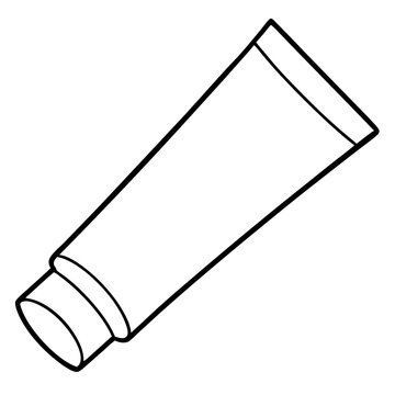 recommend clip art: toothpaste outline coloring book page line art illustration digital drawing