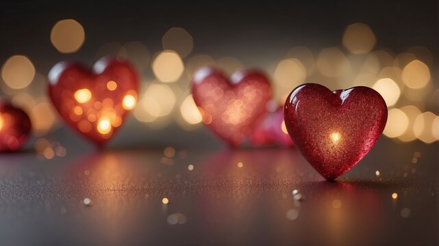 Romantic hearts background for valentines day celebration.