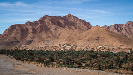 The desert landscape of Southern Morocco