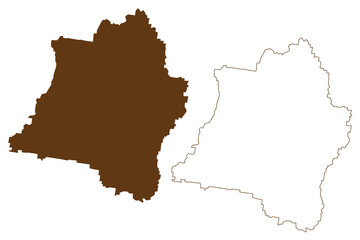 Junee Shire (Commonwealth of Australia, New South Wales, NSW) map vector illustration, scribble sketch Junee map