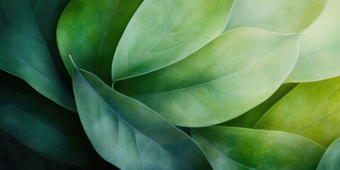 Obraz premium Abstract green leaf nature background 