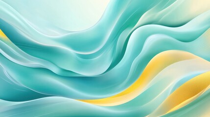 Abstract Blue and Yellow Swirling Design