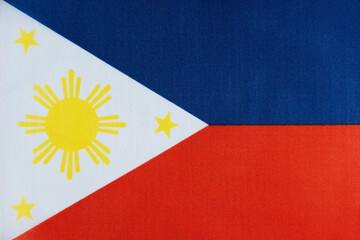 Background of national flag Philippines closeup.