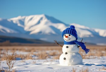 Obraz premium snowman on the snow