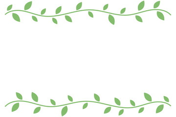 葉っぱのシンプルなフレーム
