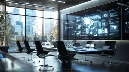 Imagine a real estate negotiation session between buyers and sellers. The setting includes a conference room with documents