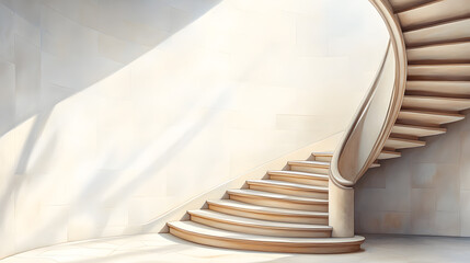 Naklejka premium Gothic staircase spiraling into darkness