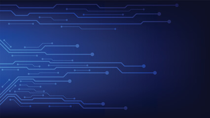 circuit board on blue background