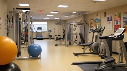 Fototapeta premium Modern Fitness Center Interior Design