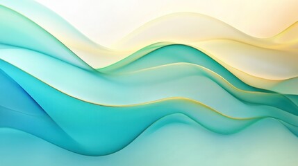Obraz premium Abstract Waves in Blue and Gold