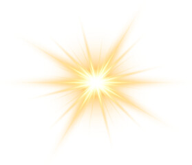 Gold star sparkle illustration. Decoration light design element.