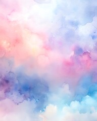 abstract watercolor background in a combination of pink, blue, purple shades