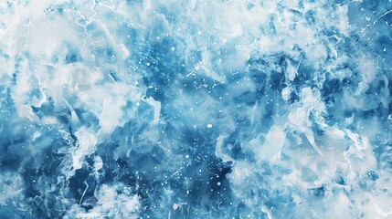 Fototapeta premium Winter love blue grunge watercolor background