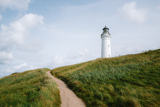 Leuchtturm Hirtshals Fyr an der K&uuml;ste Nordj&uuml;tlands