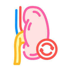 kidney transplant surgery color icon vector. kidney transplant surgery sign. isolated symbol illustration