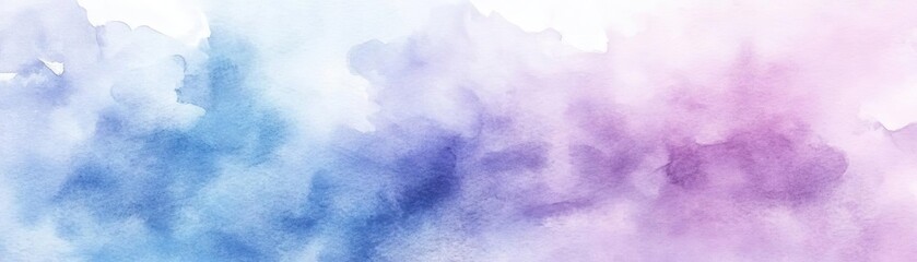 Fototapeta premium A beautiful watercolor background featuring soft blue and purple hues, perfect for design projects, invitations, and more.