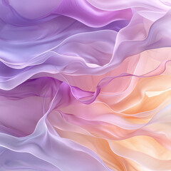 Obraz premium Abstract silk waves backdrop with soft pink and purple hues, perfect for design and wallpaper