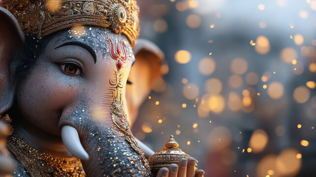 beautiful statue of lord ganesha