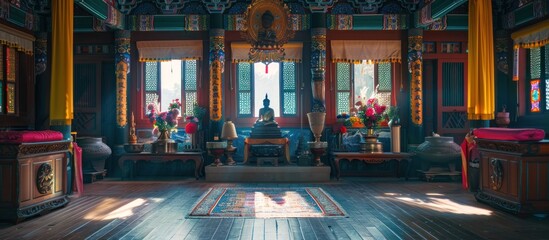 portrait of a Buddhist prayer room