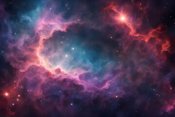 A captivating nebula space background celestial details ai generated