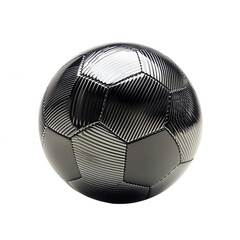 A black and white soccer ball with a textured surface, designed for sports activities.