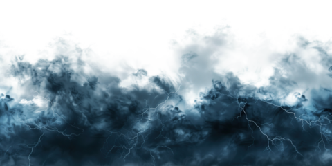 Dark storm clouds on a white background, creating a dramatic and intense atmosphere