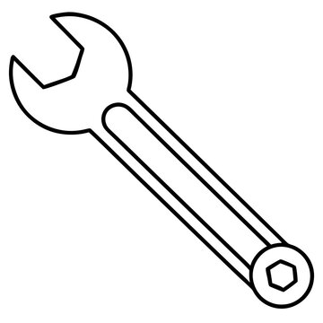 wrench outline tool clip art preview