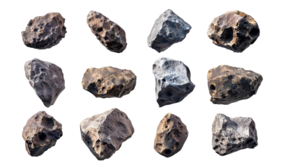 Set of asteroids, cut out