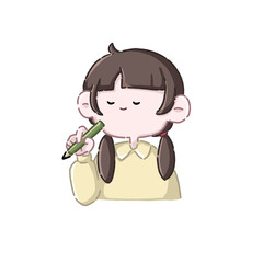 成績が上がって嬉しい女性