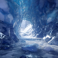 large shiny cave in Iceland