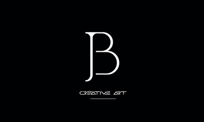JB, BJ, J, B abstract letters logo monogram