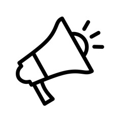 megaphone icon vector on white background. announcement icon. loudspeaker icon