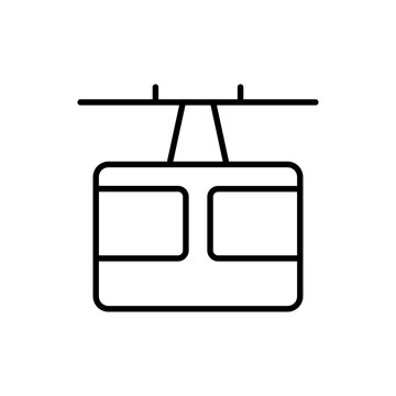 recommend clip art: Cable car outline icons, minimalist vector illustration ,simple transparent graphic element .Isolated on white background