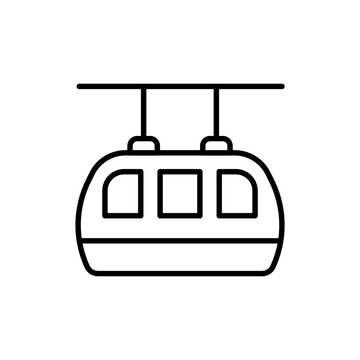recommend clip art: Cable car outline icons, minimalist vector illustration ,simple transparent graphic element .Isolated on white background