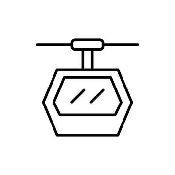 recommend clip art: Cable car outline icons, minimalist vector illustration ,simple transparent graphic element .Isolated on white background