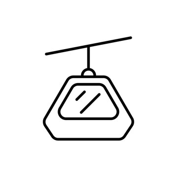 recommend clip art: Cable car outline icons, minimalist vector illustration ,simple transparent graphic element .Isolated on white background