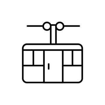 recommend clip art: Cable car outline icons, minimalist vector illustration ,simple transparent graphic element .Isolated on white background