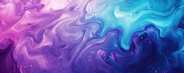A vibrant abstract swirl of purple and blue colors, creating a stunning visual effect ideal for backgrounds and artistic design.