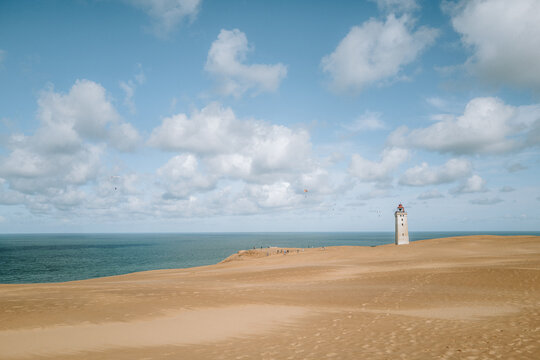 Paraglider am Leuchtturm Rubjerg Knude Fyr