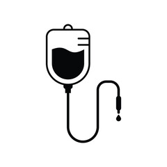 Infuse black and white flat vector icon design. Infuse symbol and clip art design