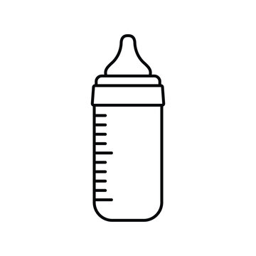 recommend clip art: Baby bottle glyph design. Baby bottle flat vector icon design on white background