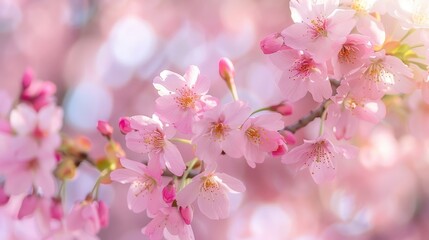 Obraz premium Cherry Blossoms in Spring Blossoms Featured
