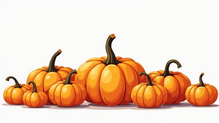 Beautiful Autumn Pumpkin Illustration - Perfect for Fall Decorations and Seasonal Art
