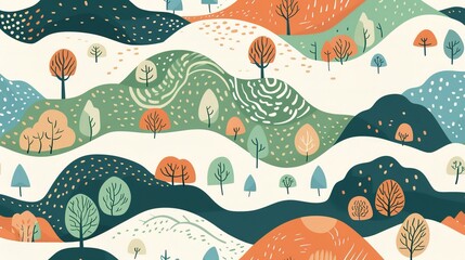 mountain pattern seamless wallpaper