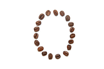 brown coffee bean letter O