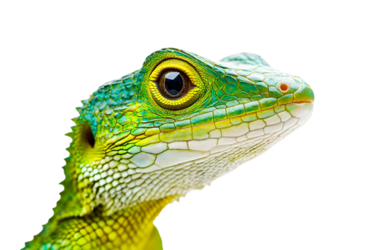 green lizard isolated on transparent background