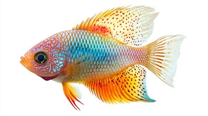 Fototapeta premium Gourami clipart, element, 3D illustration, realistic, isolated on white background