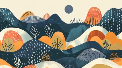 mountain pattern seamless wallpaper