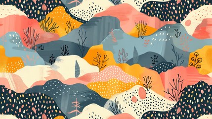 mountain pattern seamless wallpaper